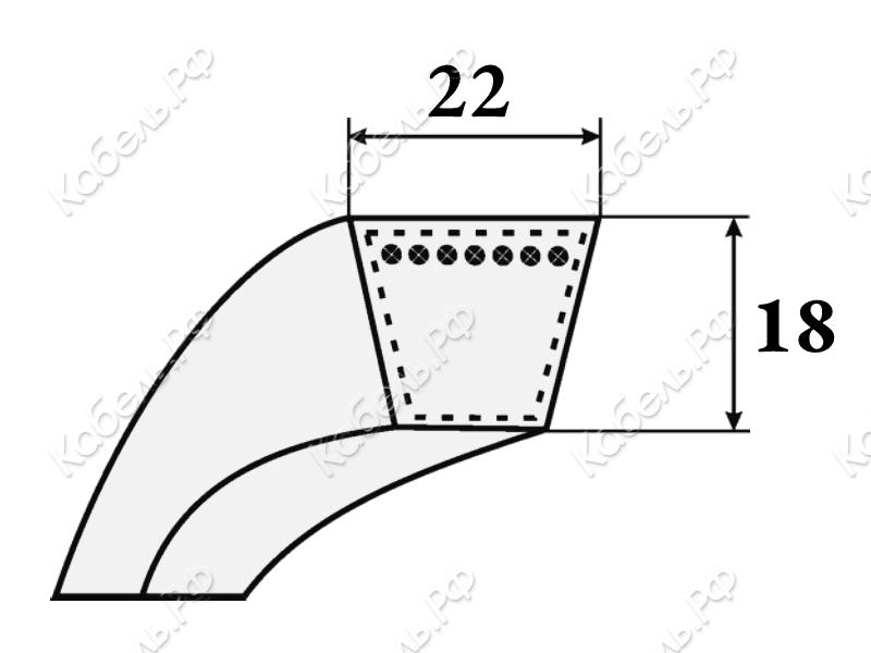Изображение товара Клиновой ремень SPC 2240 SWR узкий повышенной мощности