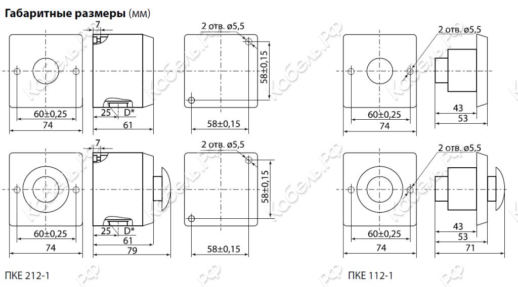 Изображение товара Пост кнопочный ПКЕ 222-1 черный IP54 TDM Electric SQ0742-0020