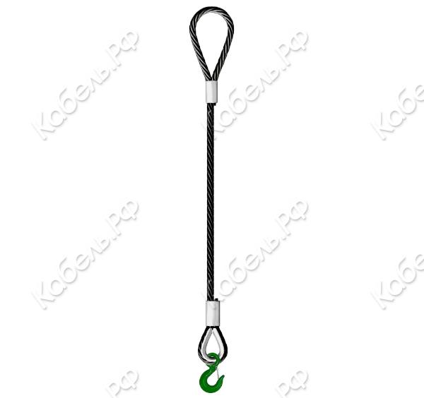 Изображение товара Канатный строп 1СК-2,50/5500 опрессовка HITCH Россия промышленные грузовые стропы