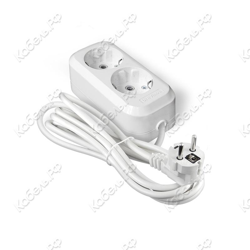 Изображение товара Удлинитель UNIVersal Люкс У10-553 2 гнезда провод ПВС 3х0,75 2м