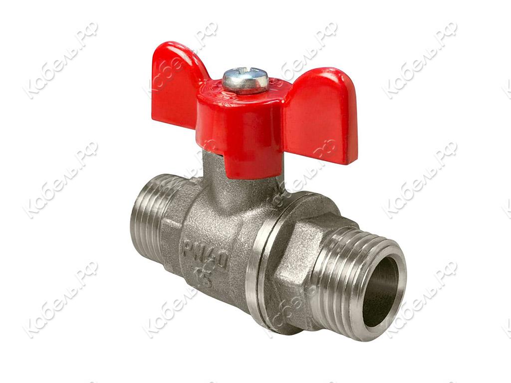 Изображение товара Кран шаровой латунь никель 20 мм Ру40 полнопроходной VALFEX VF219NB1034