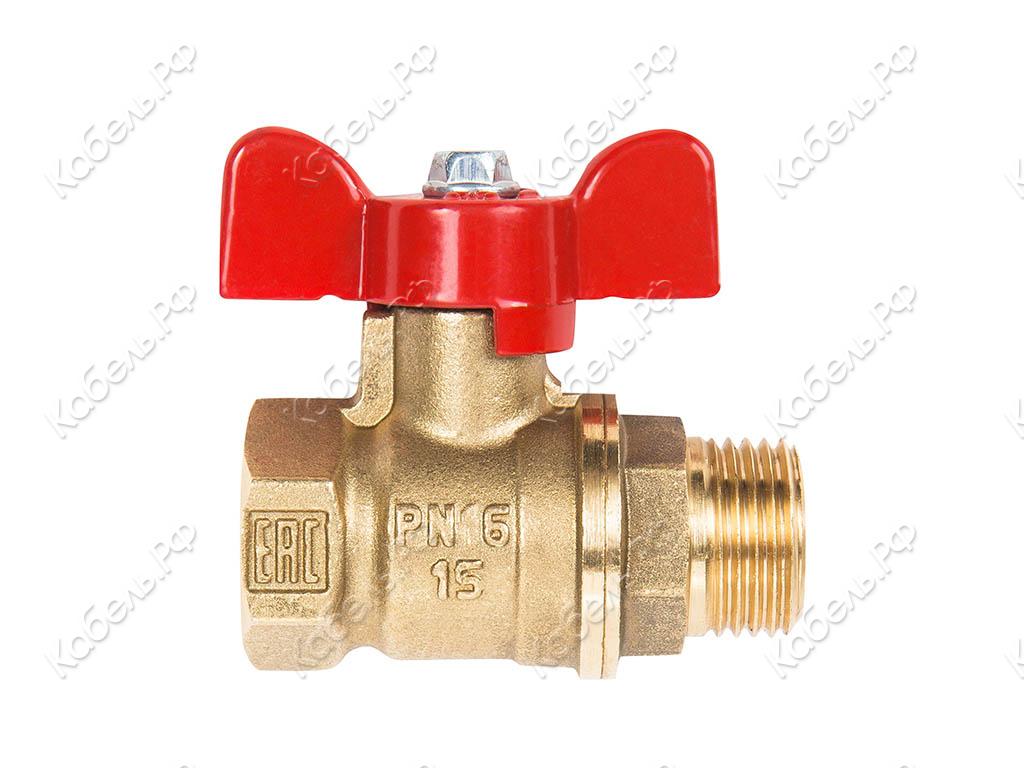 Изображение товара Кран шаровой латунный OPTIMA Ду 20 Ру25 ВР/НР VALFEX VF.218.L0B1.034