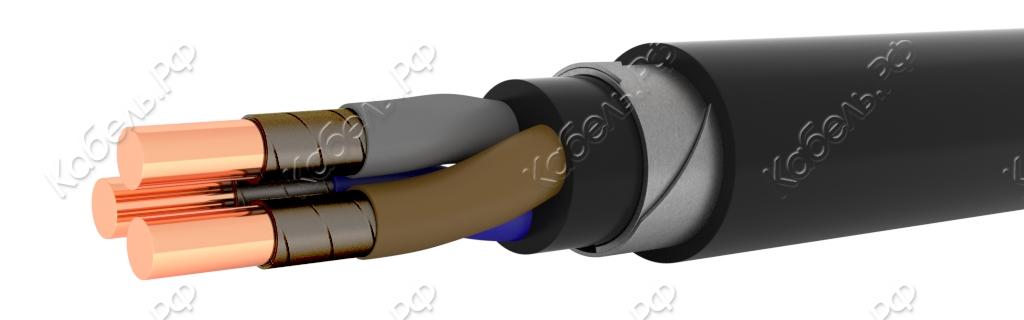 Изображение товара Кабель ВБШвнг(A)-FRLS-ХЛ 3х4-1 для электросетей с броней и ПВХ изоляцией 4 мм2