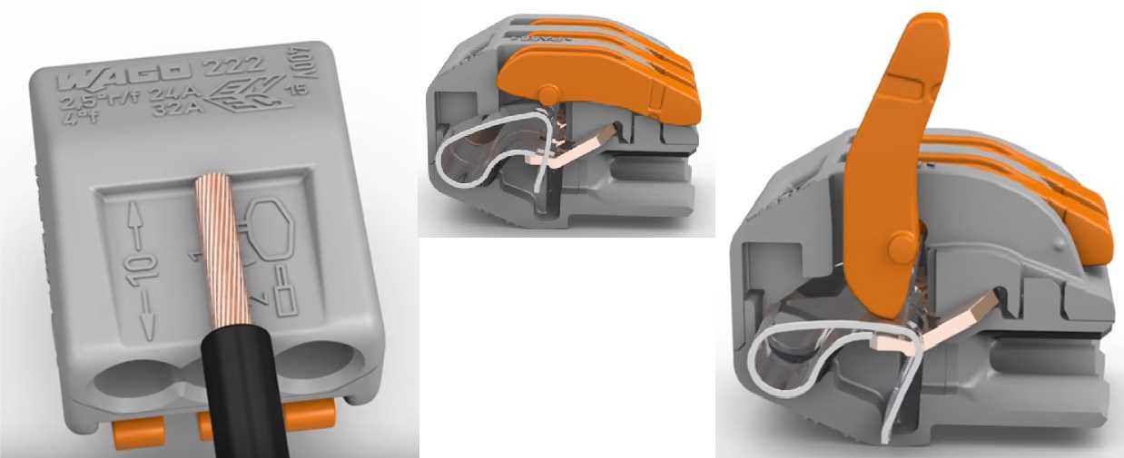 Как пользоваться клеммами ваго с защелкой